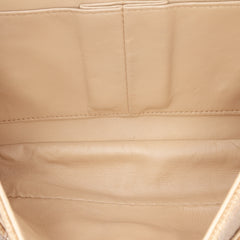 Medium Classic Lambskin Trimmed Canvas Line Double Flap