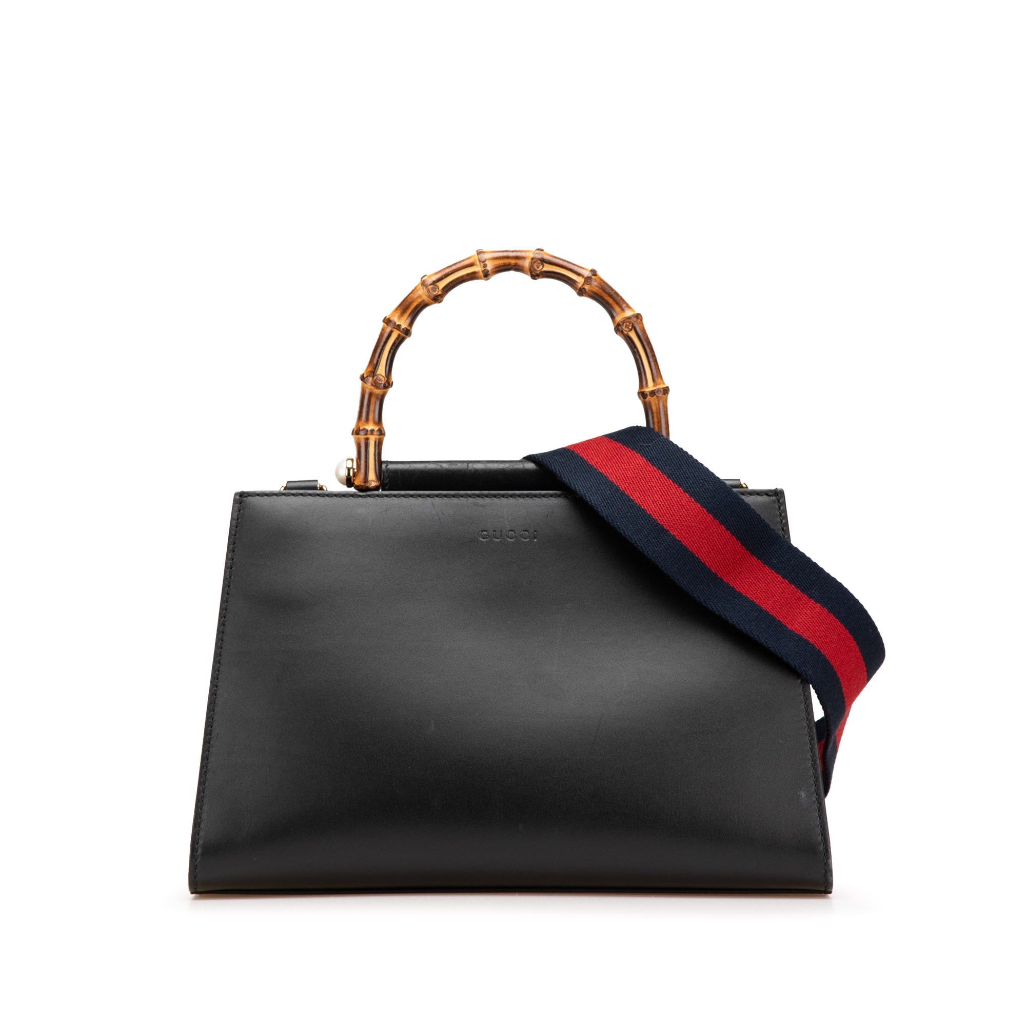 Small Leather Bamboo Nymphaea Satchel