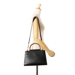 Small Leather Bamboo Nymphaea Satchel