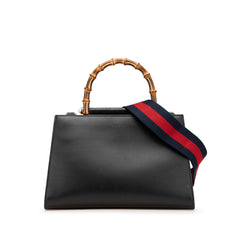 Small Leather Bamboo Nymphaea Satchel