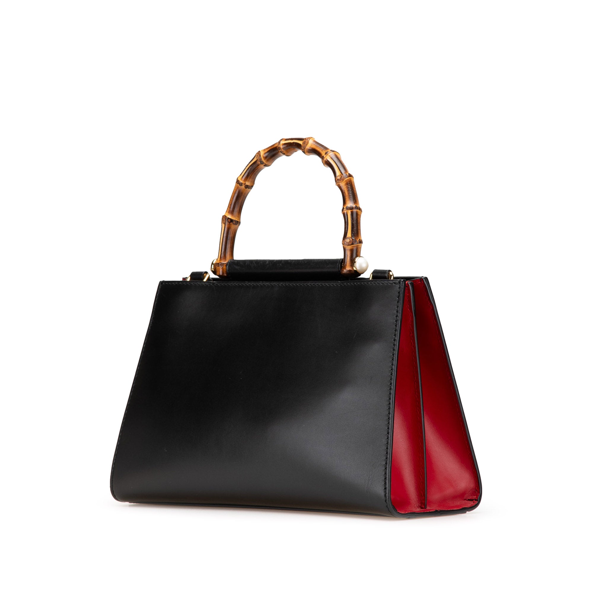Small Leather Bamboo Nymphaea Satchel