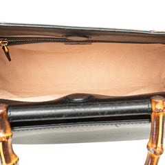 Small Leather Bamboo Nymphaea Satchel