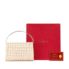 Croc Embossed Lambskin Handbag