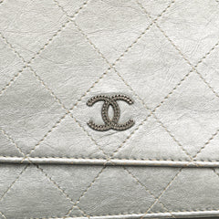 CC Quilted Aged Calfskin Wallet On Chain