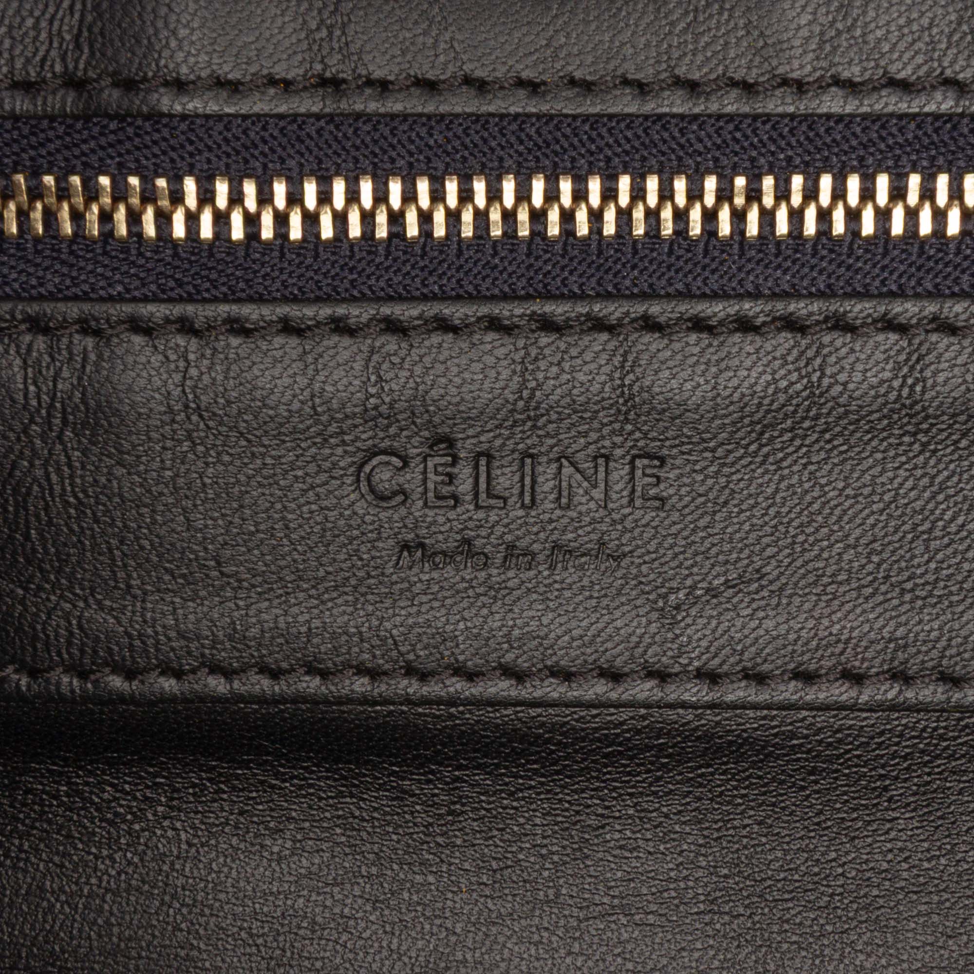 Small Bicolor Suede and Calfskin Vertical Cabas Tote
