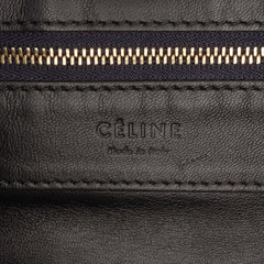 Small Bicolor Suede and Calfskin Vertical Cabas Tote