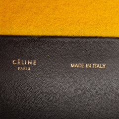 Small Bicolor Suede and Calfskin Vertical Cabas Tote