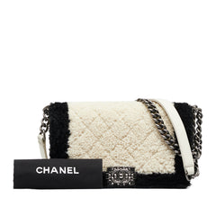 Old Medium Bicolor Shearling Boy Flap