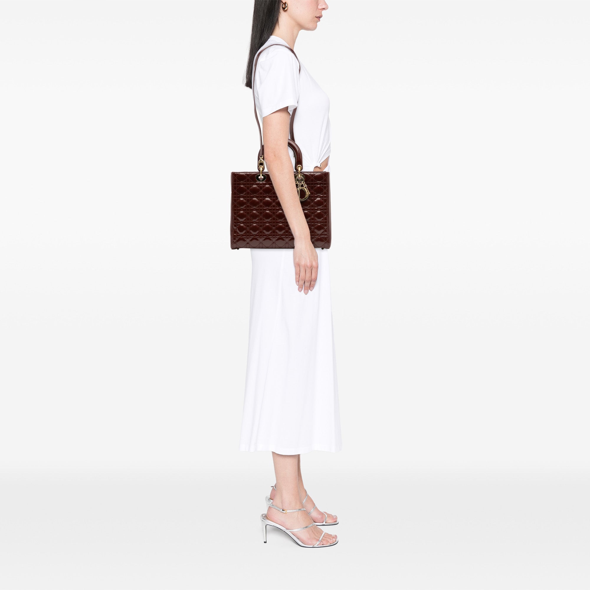 Large Patent Cannage Lady Dior