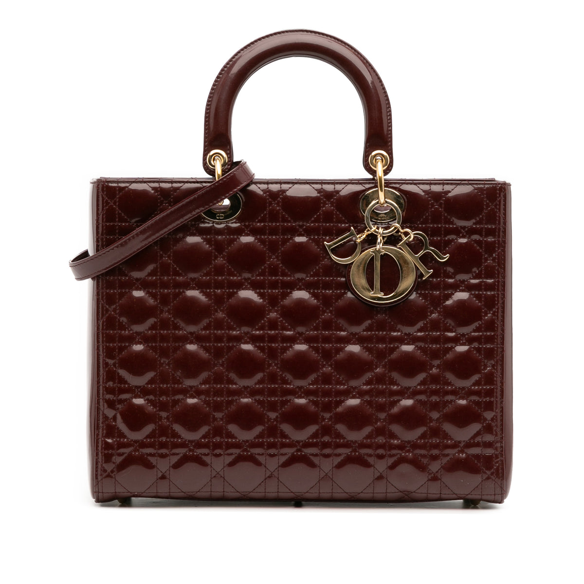 Large Patent Cannage Lady Dior
