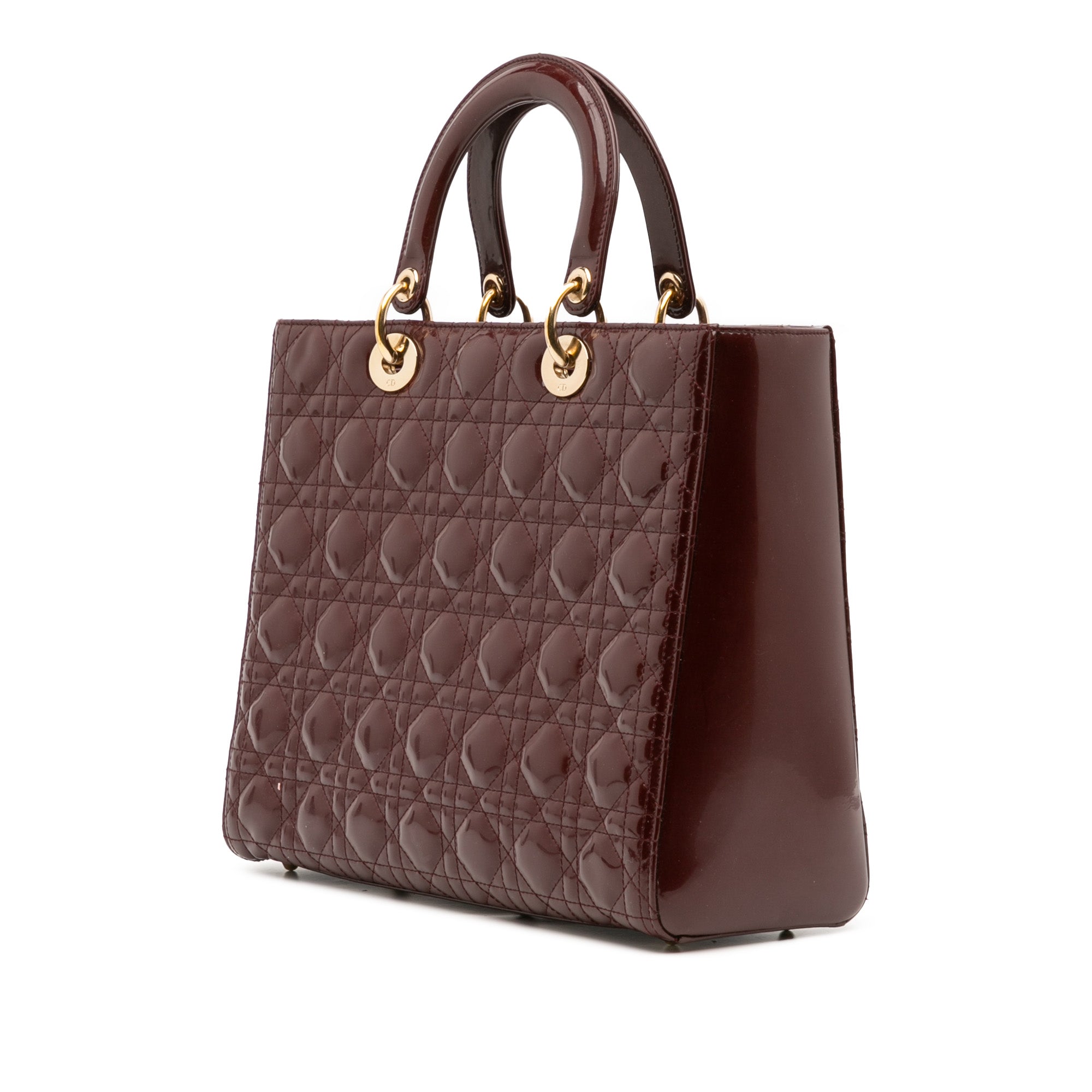Large Patent Cannage Lady Dior