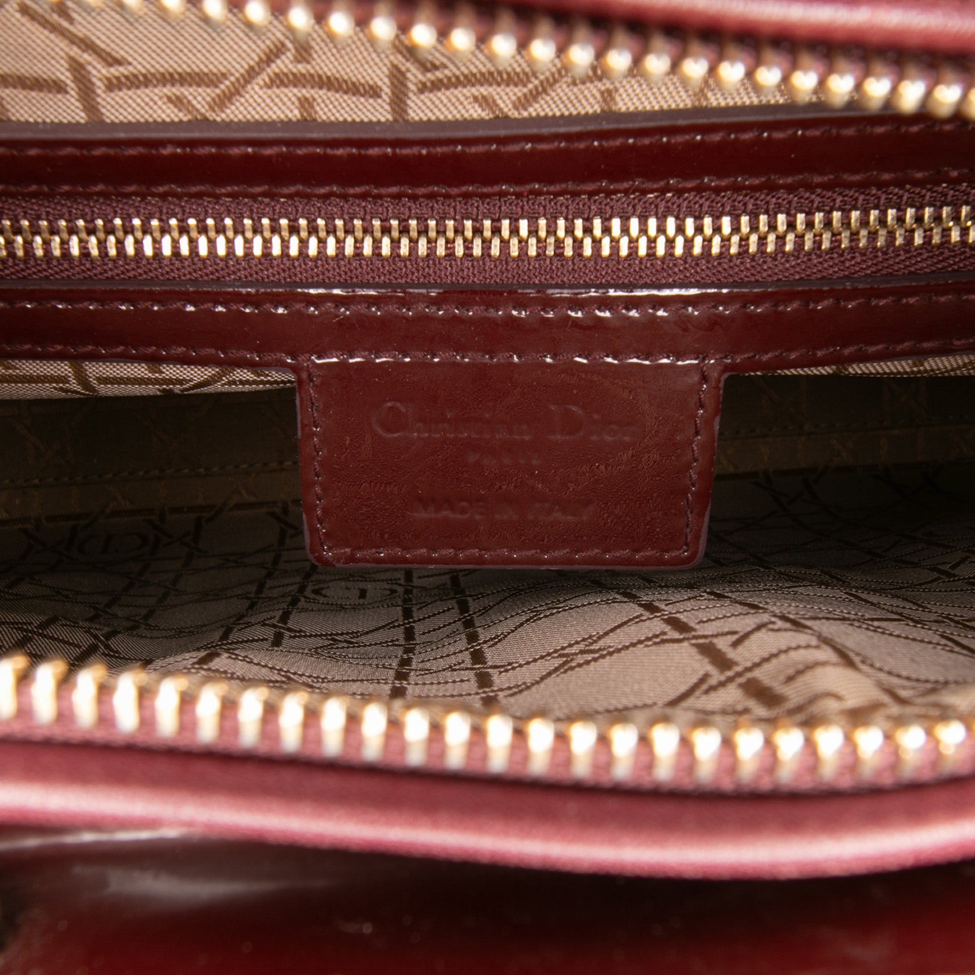 Large Patent Cannage Lady Dior