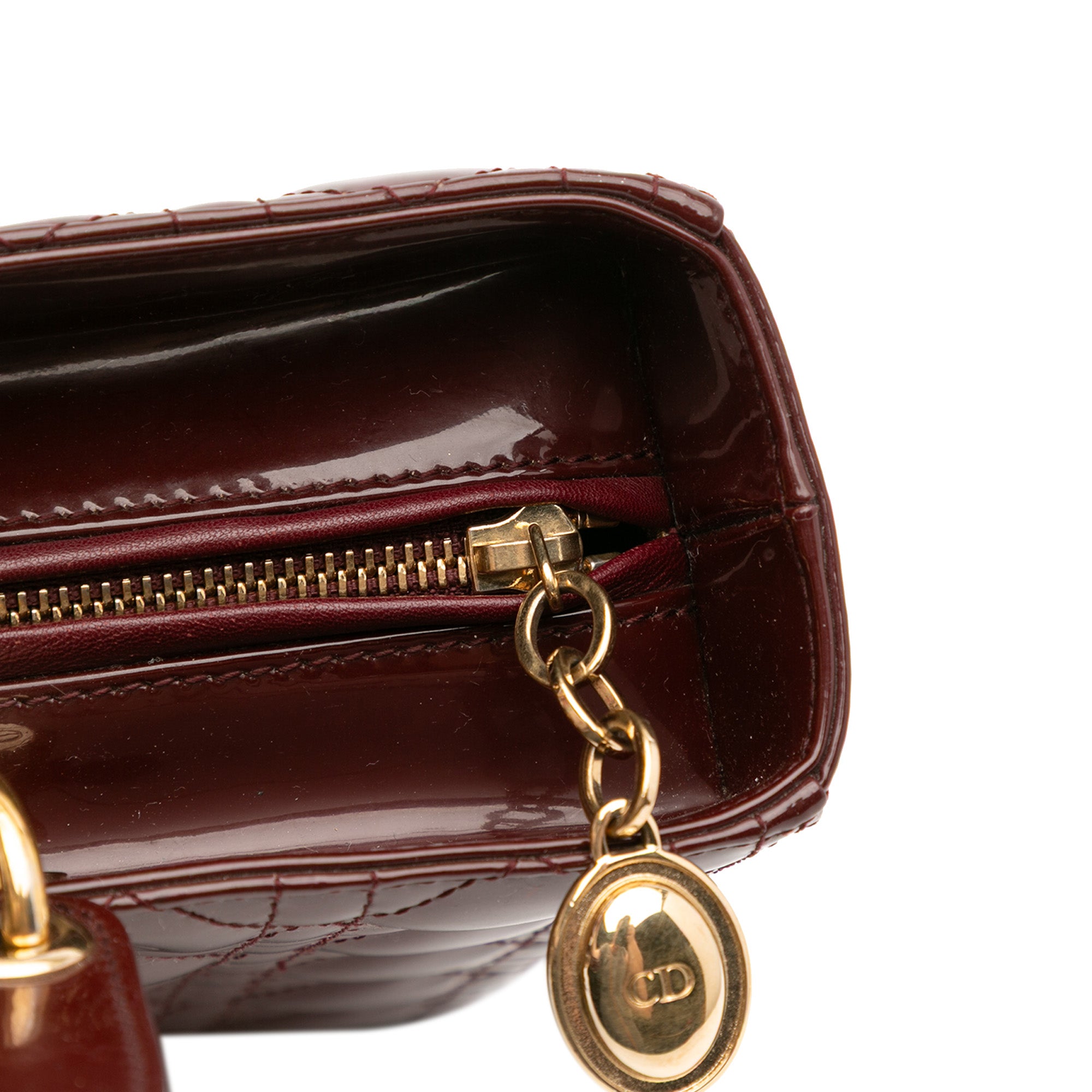 Large Patent Cannage Lady Dior