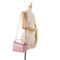 Small Calfskin Puzzle Satchel