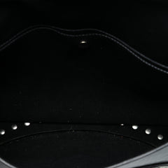 Studded Leather and Pony Hair Zebra Print Poulbot Shoulder Bag