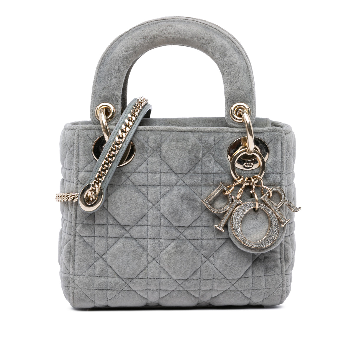 Mini Velvet Cannage Lady Dior