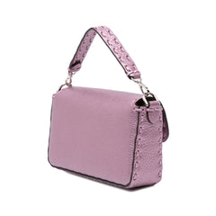 Mini Metallic Leather Baguette Satchel