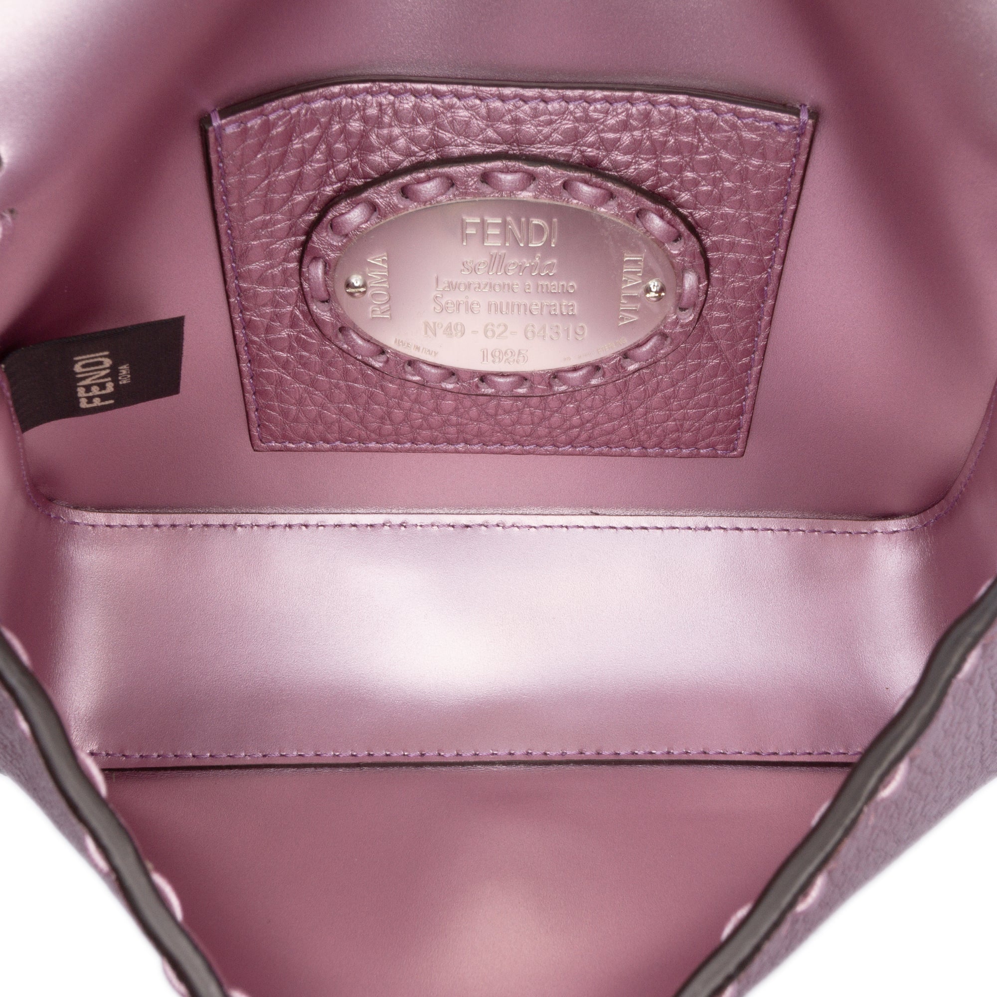 Mini Metallic Leather Baguette Satchel