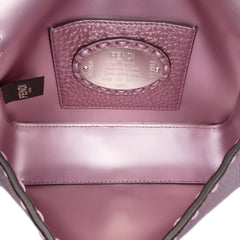 Mini Metallic Leather Baguette Satchel