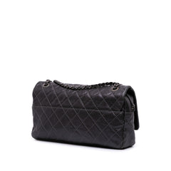 Jumbo Quilted Iridescent Caviar Easy Flap
