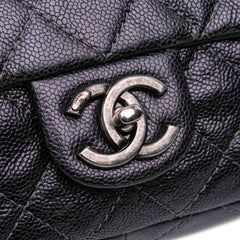 Jumbo Quilted Iridescent Caviar Easy Flap