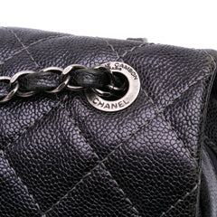 Jumbo Quilted Iridescent Caviar Easy Flap