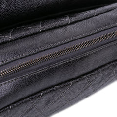 Jumbo Quilted Iridescent Caviar Easy Flap
