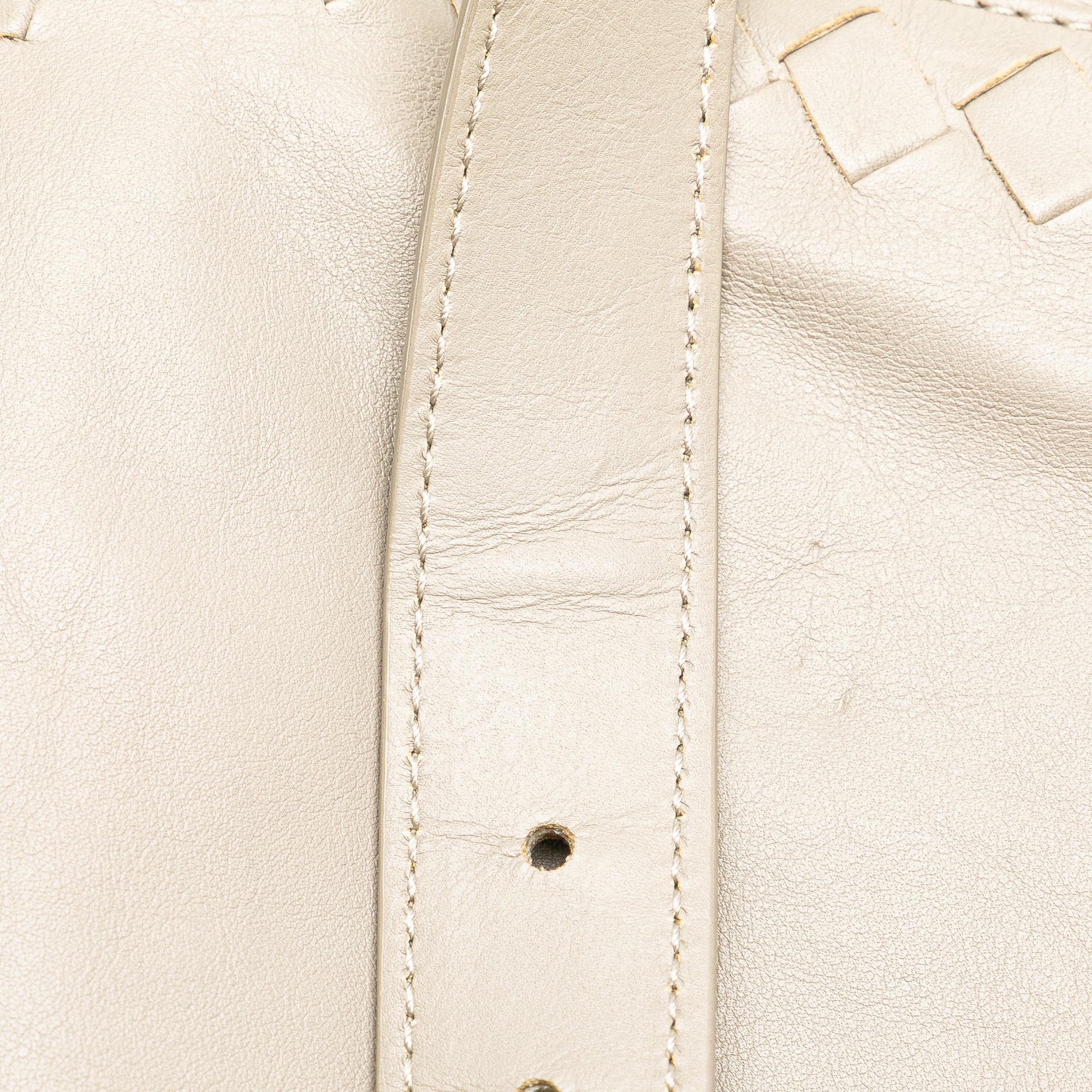 Leather Intrecciato Side Zip Tote