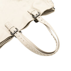 Leather Intrecciato Side Zip Tote