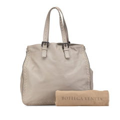 Leather Intrecciato Side Zip Tote