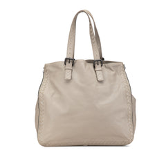 Leather Intrecciato Side Zip Tote