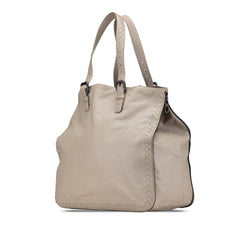 Leather Intrecciato Side Zip Tote