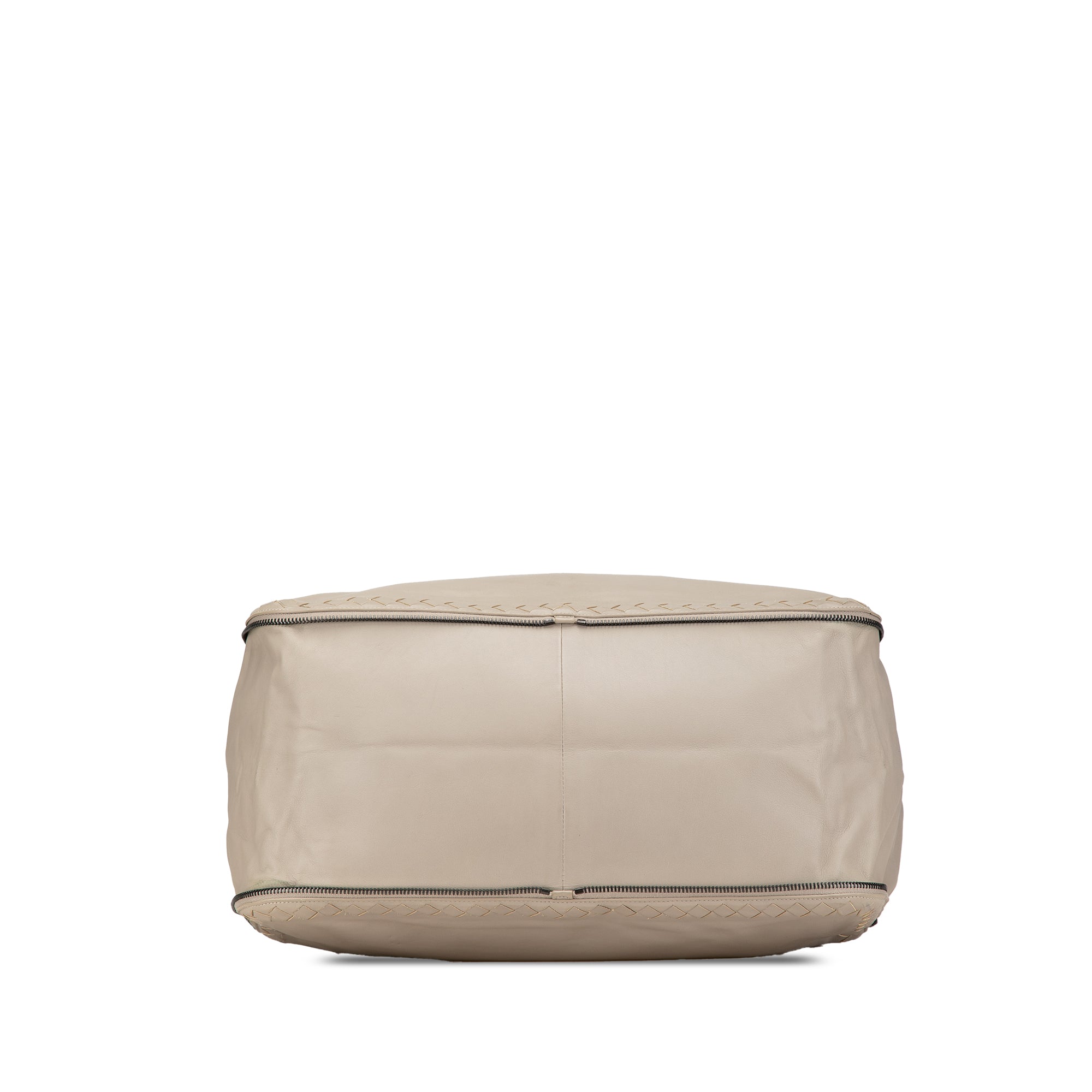 Leather Intrecciato Side Zip Tote