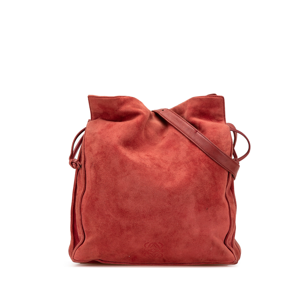 Suede Drawstring Flamenco Crossbody