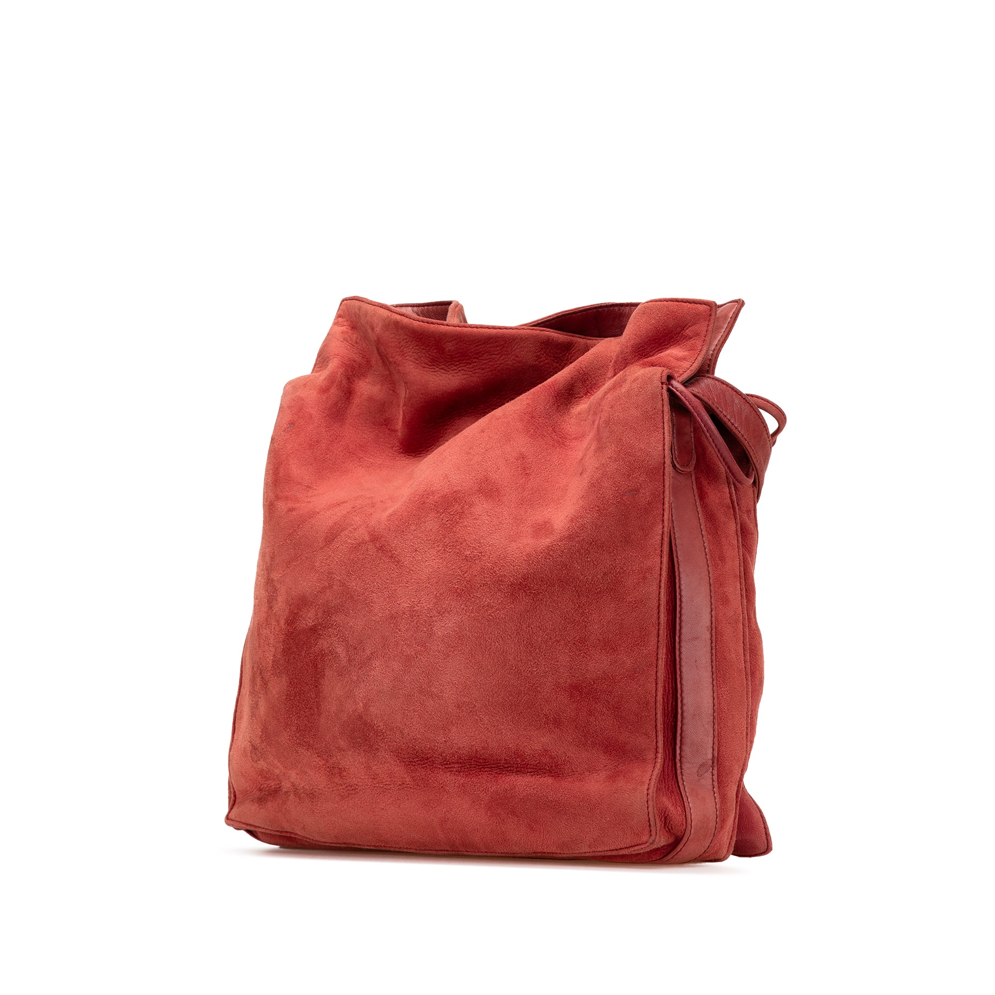 Suede Drawstring Flamenco Crossbody