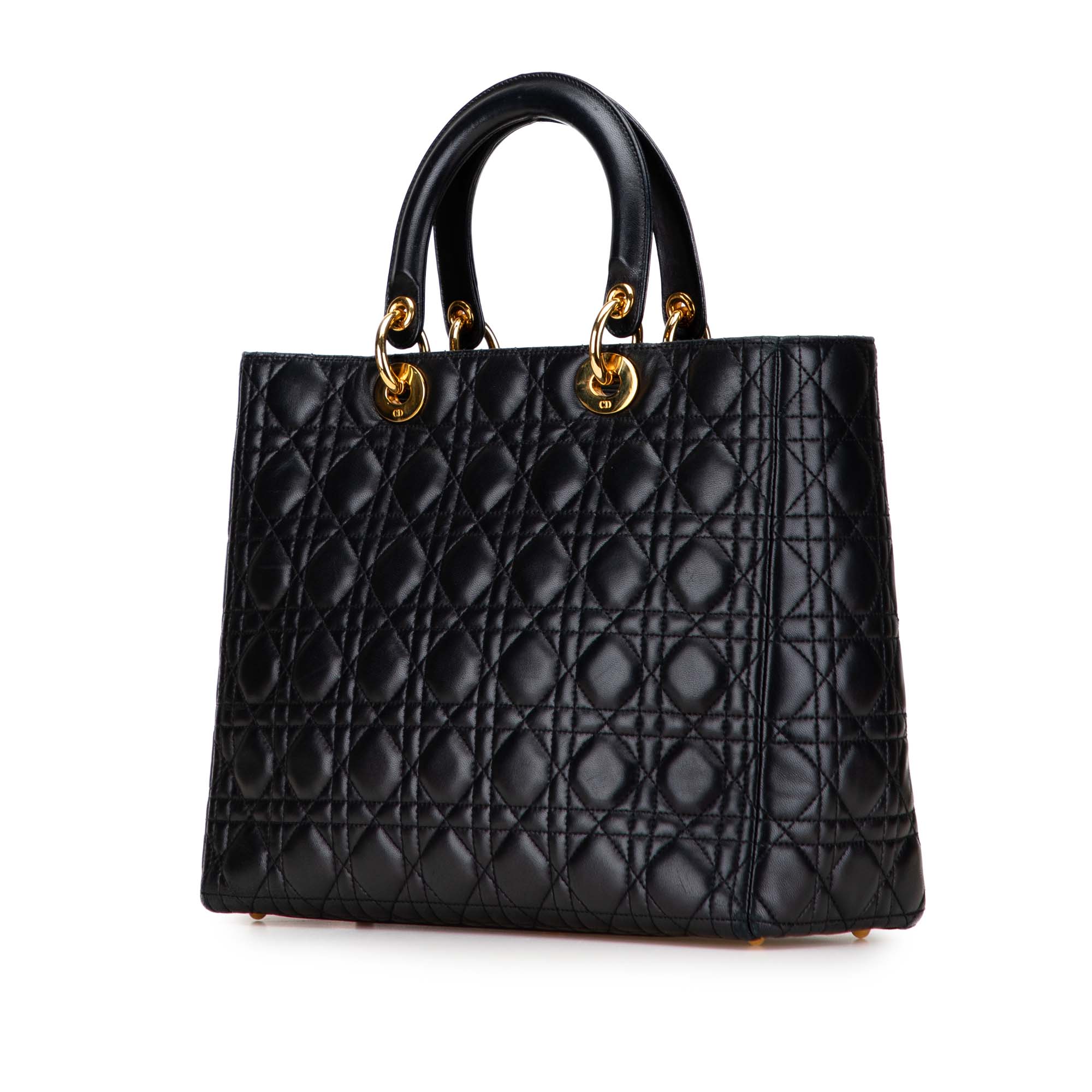 Large Lambskin Cannage Lady Dior