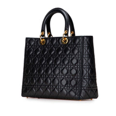 Large Lambskin Cannage Lady Dior