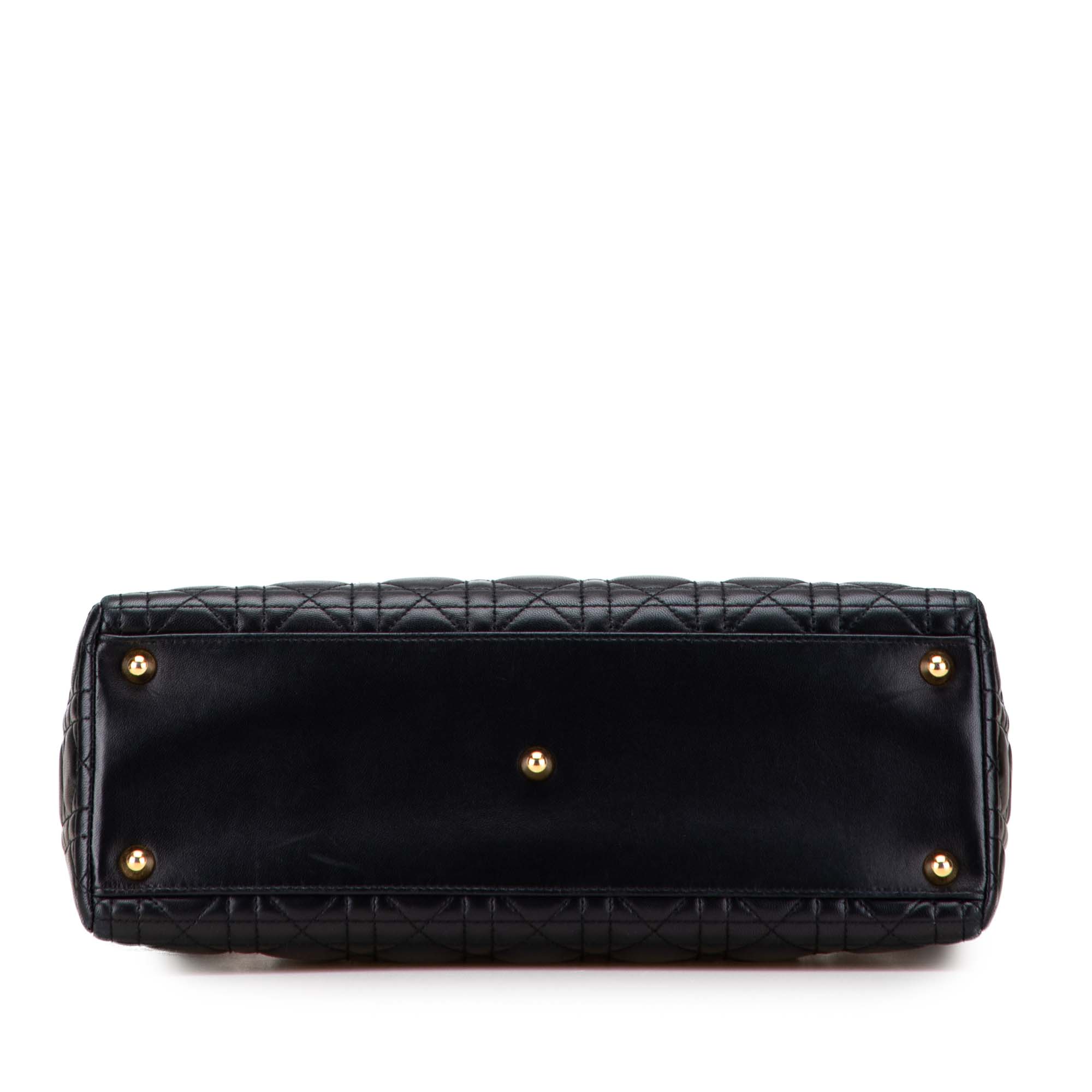 Large Lambskin Cannage Lady Dior