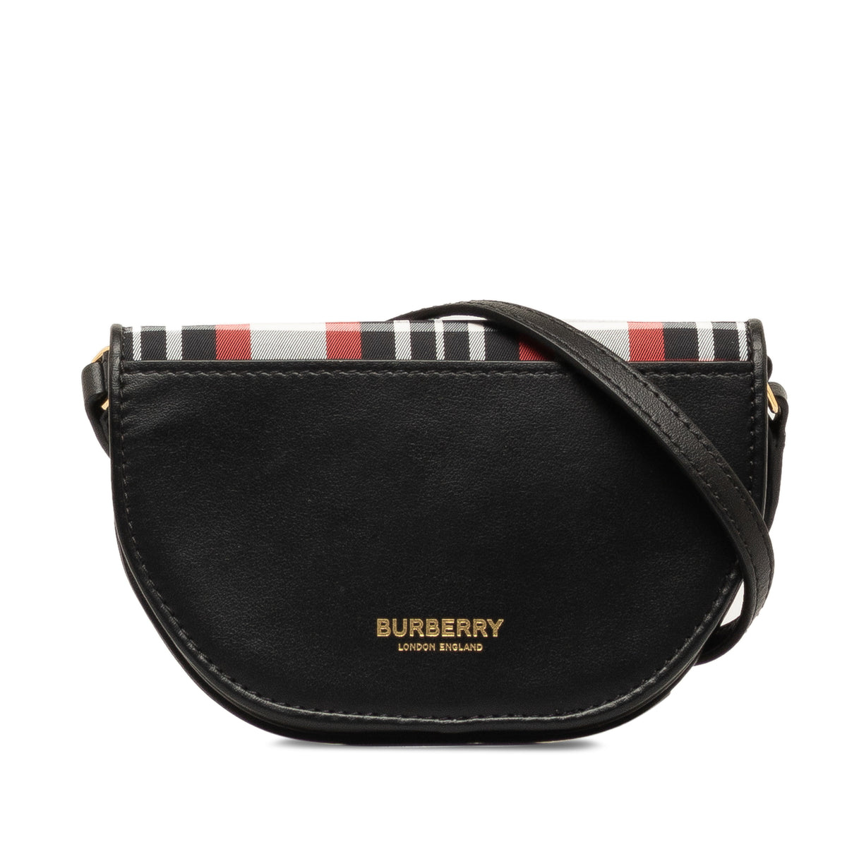 Olympia Micro Tartan Nylon and Leather Crossbody_0