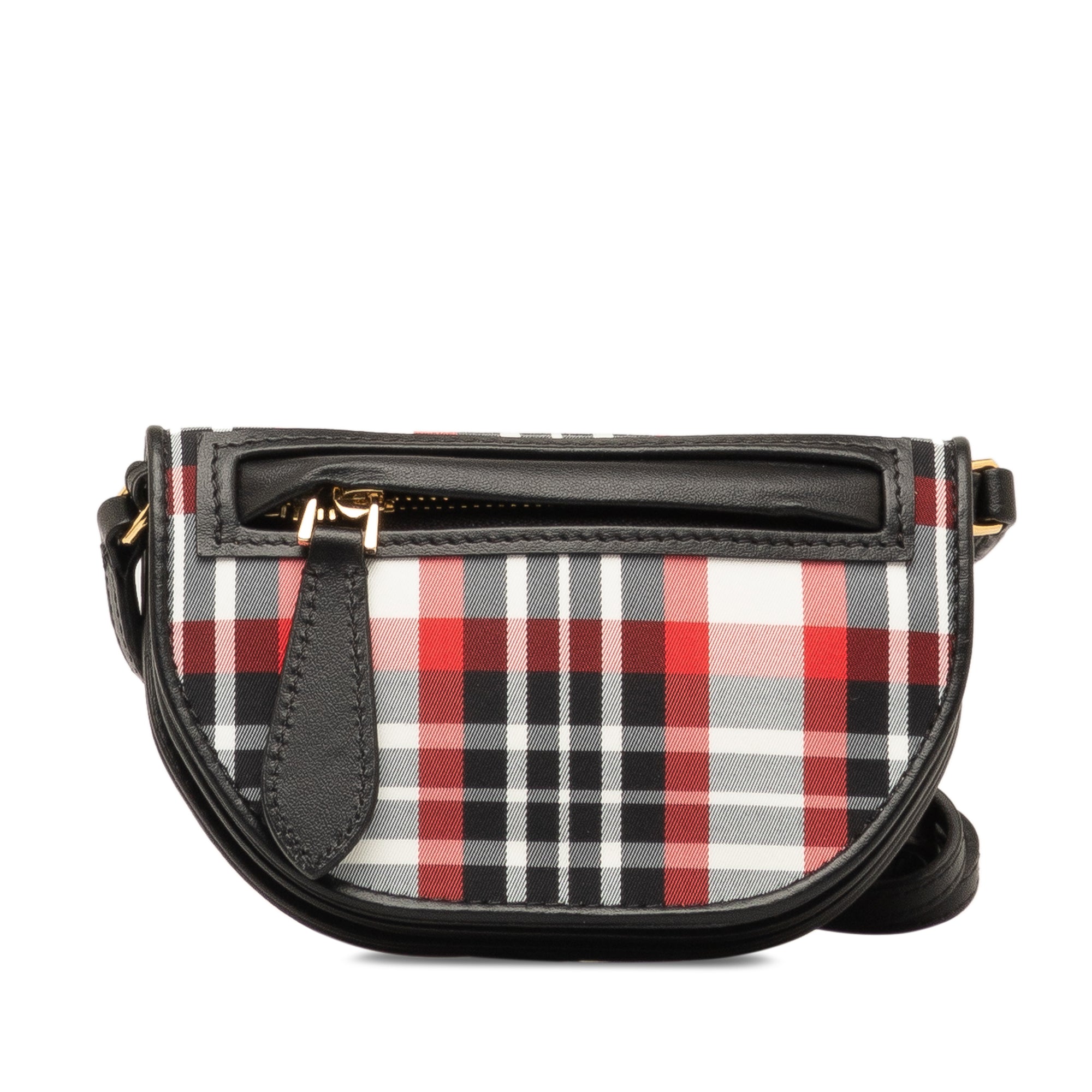 Olympia Micro Tartan Nylon and Leather Crossbody