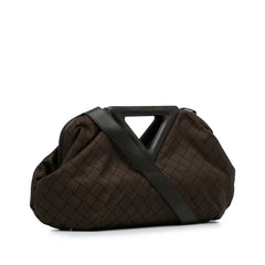 Nylon Intrecciato Effect Point Satchel