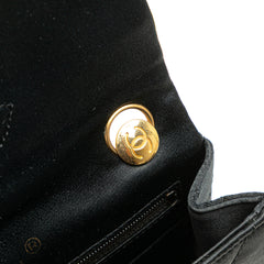 Mini Square Quilted Satin Single Flap