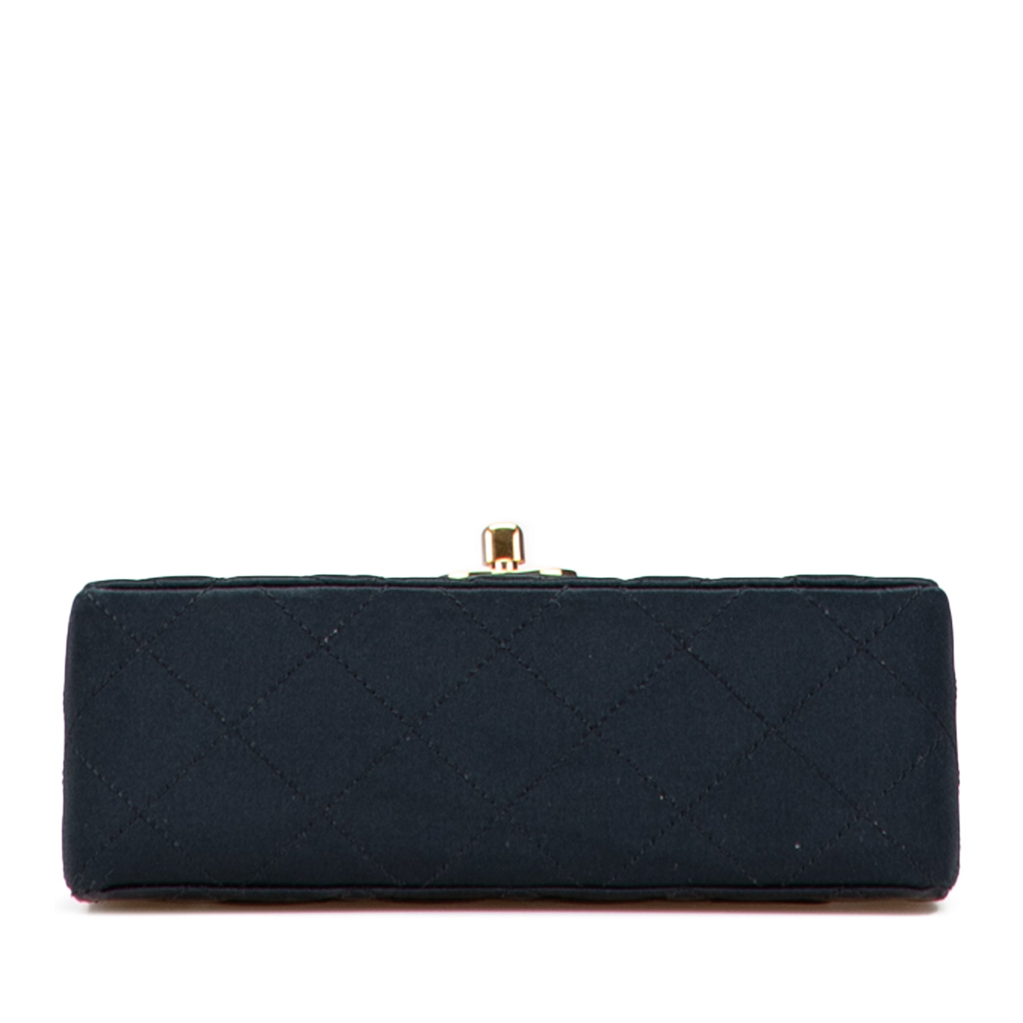 Mini Square Quilted Satin Single Flap