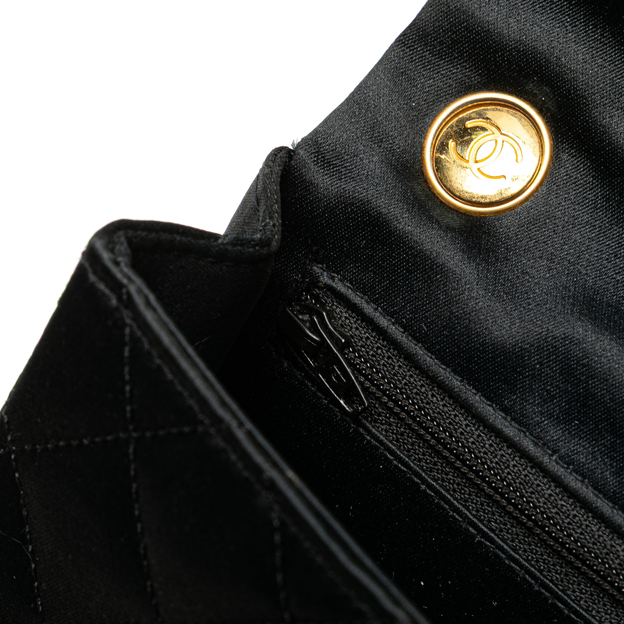 Mini Square Quilted Satin Single Flap