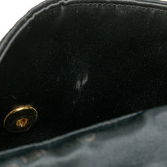 Mini Square Quilted Satin Single Flap