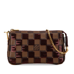 Damier Ebene Sequins Mini Pochette Accessoires