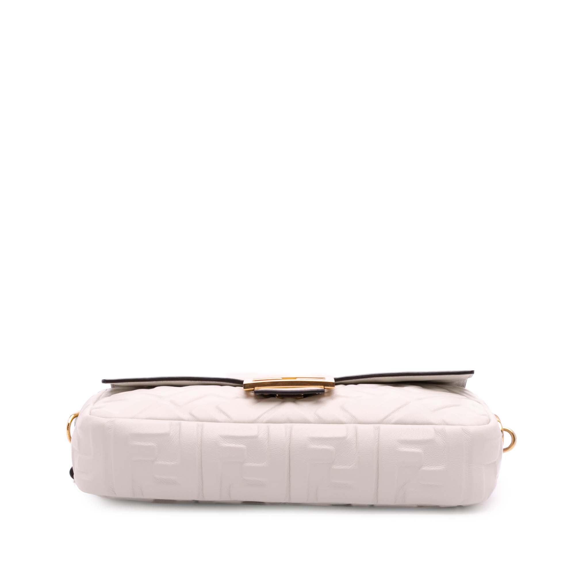 Zucca Embossed Leather Baguette Satchel