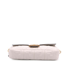 Zucca Embossed Leather Baguette Satchel