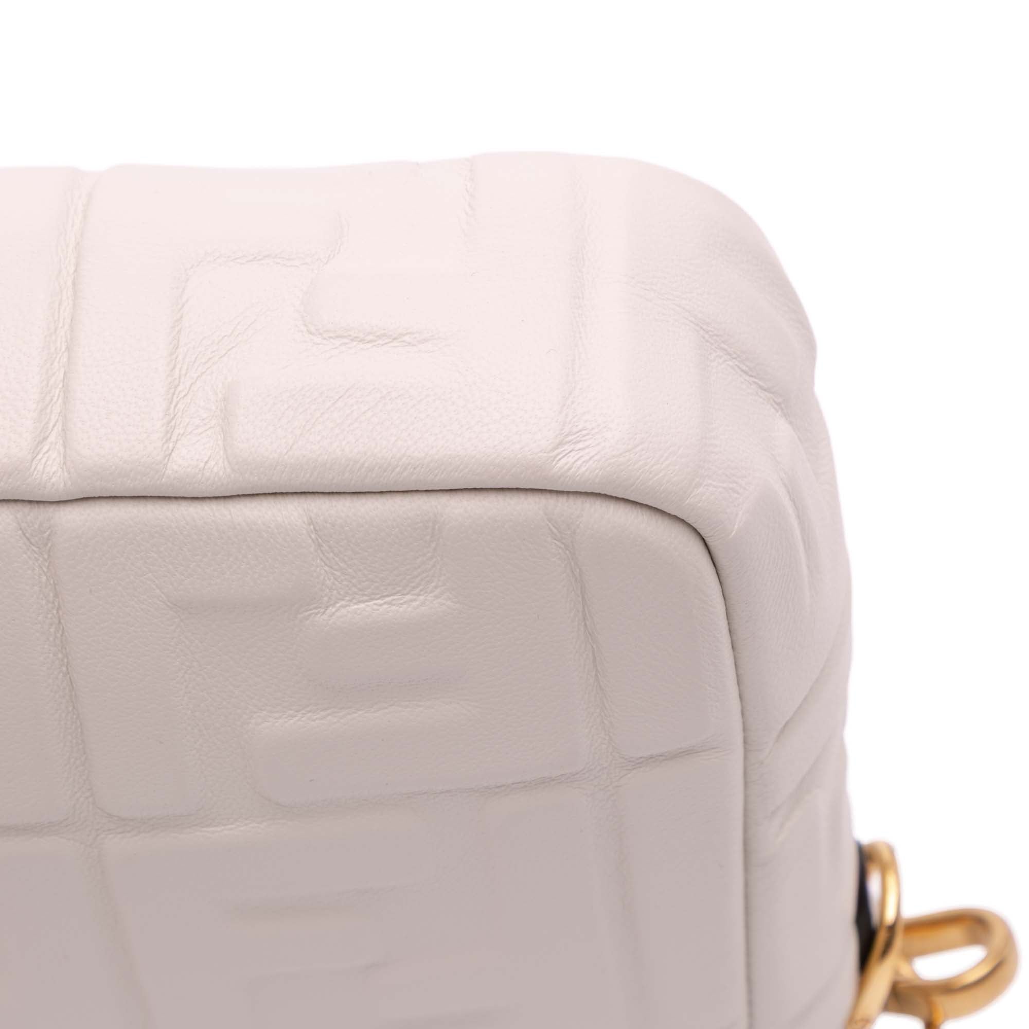 Zucca Embossed Leather Baguette Satchel