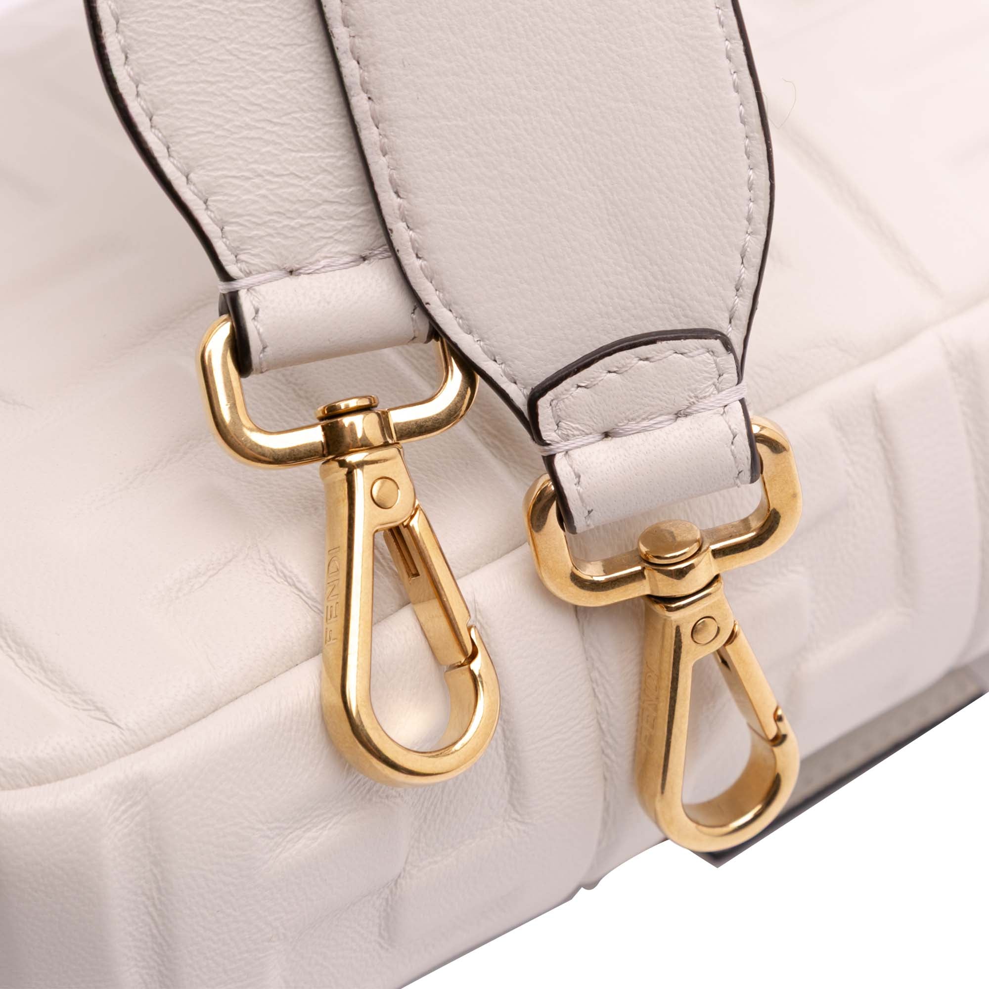 Zucca Embossed Leather Baguette Satchel